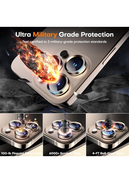 Iphone 16 Pro Uyumlu Anti-Reflective Safir Lens Koruyucu Parlamaz Leke Tutmaz Kamera Koruyucu fırsatları