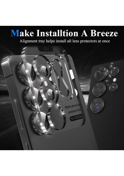 Samsung Galaxy S25 Ultra Uyumlu Anti-Reflective Safir Lens Koruyucu Parlamaz Leke Tutmaz Kamera Koruyucu indirimleri