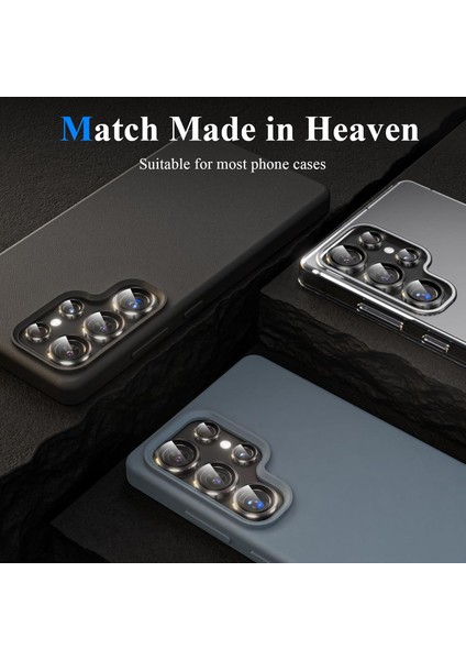 Samsung Galaxy S25 Ultra Uyumlu Anti-Reflective Safir Lens Koruyucu Parlamaz Leke Tutmaz Kamera Koruyucu