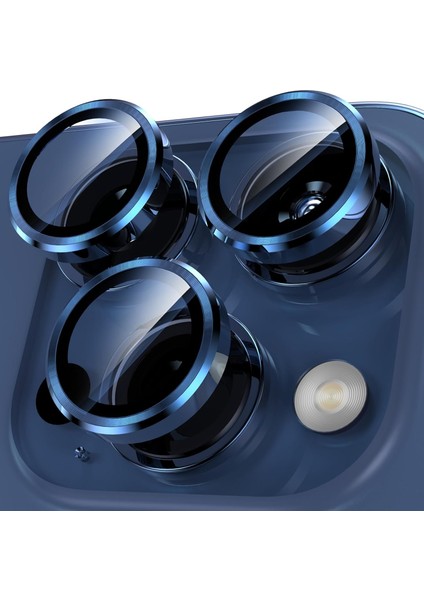 Iphone 15 Pro Uyumlu Anti-Reflective Safir Lens Koruyucu Parlamaz Leke Tutmaz Kamera Koruyucu