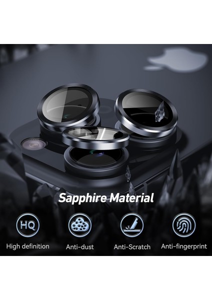 Iphone 17 Pro Max Uyumlu Anti-Reflective Safir Lens Koruyucu Parlamaz Leke Tutmaz Kamera Koruyucu fırsatları