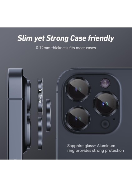 Iphone 17 Pro Max Uyumlu Anti-Reflective Safir Lens Koruyucu Parlamaz Leke Tutmaz Kamera Koruyucu indirimleri