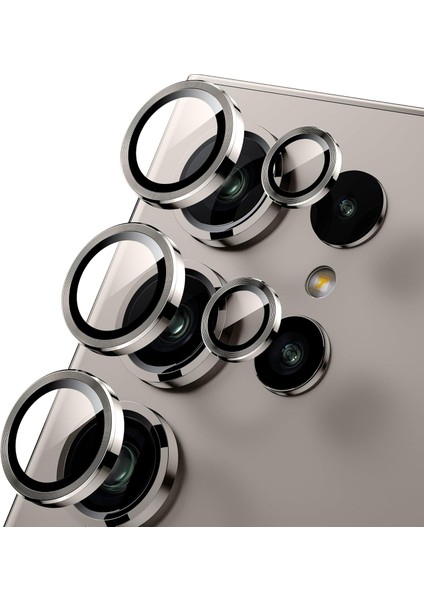 Samsung Galaxy S24 Ultra Uyumlu Safir Lens Koruyucu Su Geçirmez Iz Bırakmaz Kamera Koruyucu