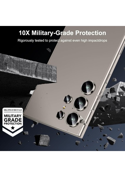 Samsung Galaxy S24 Ultra Uyumlu Safir Lens Koruyucu Su Geçirmez Iz Bırakmaz Kamera Koruyucu fırsatları