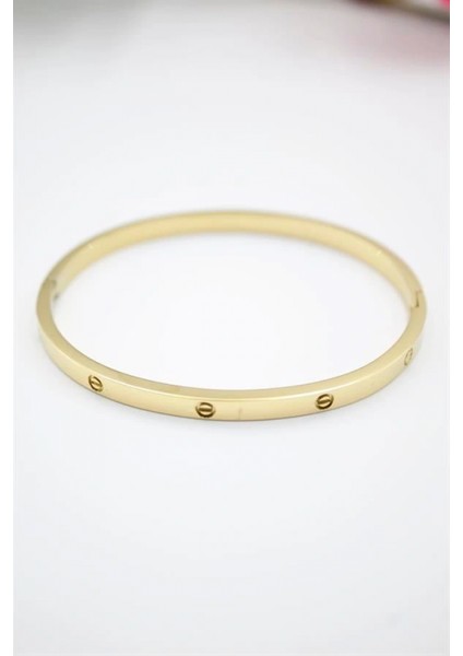 Crt Model Taşsız Ince Bilezik - Altın
