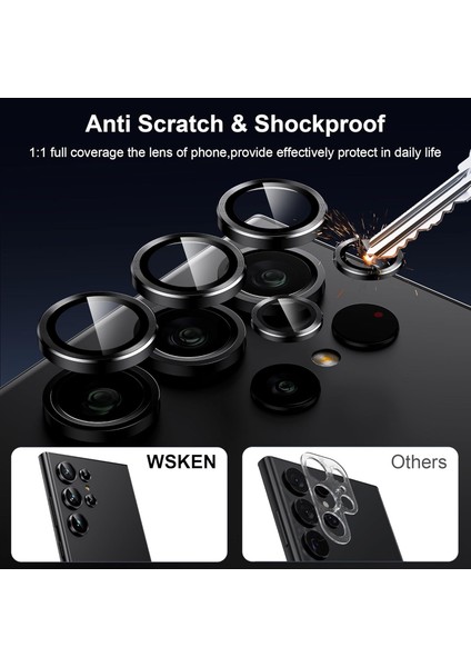 Samsung Galaxy S23 Ultra Uyumlu Safir Lens Koruyucu Su Geçirmez Iz Bırakmaz Kamera Koruyucu modelleri