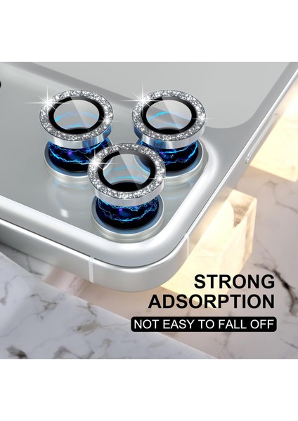 Iphone 17 Pro Max Uyumlu Pırlanta Taşlı Safir Lens Koruyucu Çizilmez Su Geçirmez Kamera Koruyucu modelleri