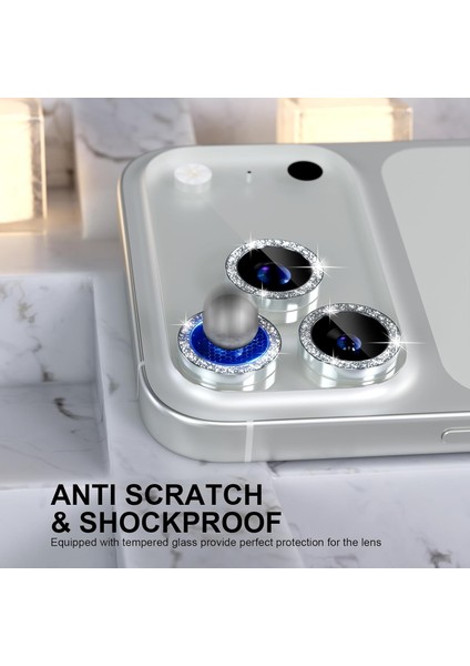 Iphone 17 Pro Max Uyumlu Pırlanta Taşlı Safir Lens Koruyucu Çizilmez Su Geçirmez Kamera Koruyucu fırsatları