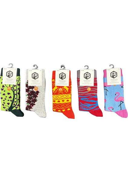 Kadın Renkli Desenli Pamuklu Çorap fiyatları