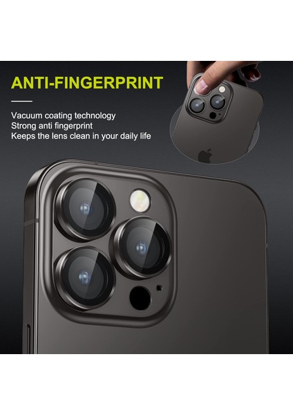 Iphone 14 Pro Uyumlu Anti-Reflective Safir Lens Koruyucu Parlamaz Leke Tutmaz Kamera Koruyucu fırsatları