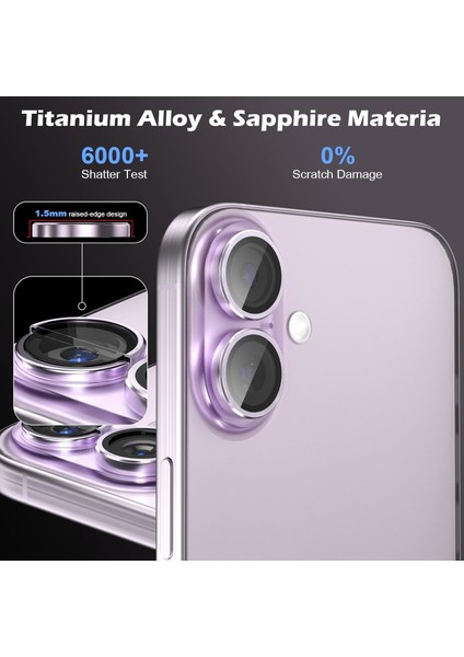 Iphone 17 Uyumlu Anti-Reflective Safir Lens Koruyucu Parlamaz Leke Tutmaz Kamera Koruyucu