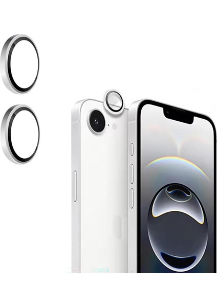 Iphone 16E Uyumlu Safir Lens Koruyucu Su Geçirmez Iz Bırakmaz Kamera Koruyucu