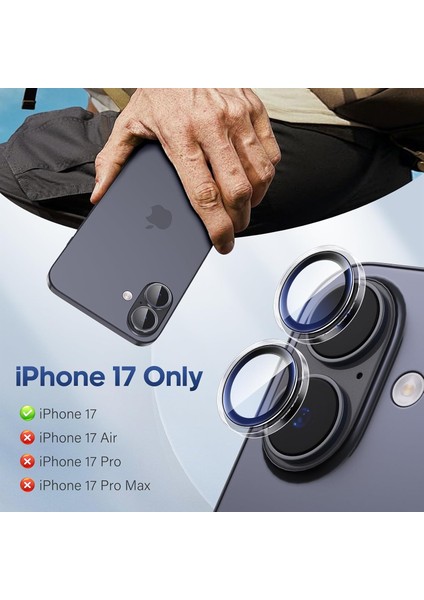 Iphone 17 Uyumlu Safir Lens Koruyucu Su Geçirmez Iz Bırakmaz Kamera Koruyucu fiyatları