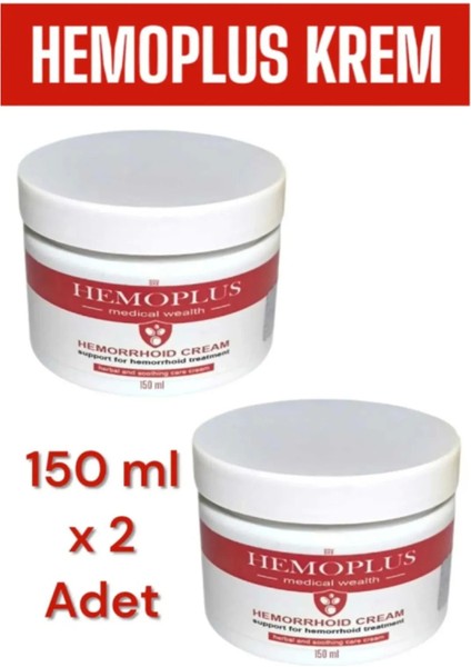 Hemoplus Hemo.roid Yanma ve Sızı Giderici Masaj Bakım Kremi 150 ml x 2 Adet