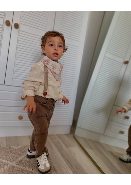 Fular ve Kemerli 4'lü Erkek Bebek Takım fırsatları