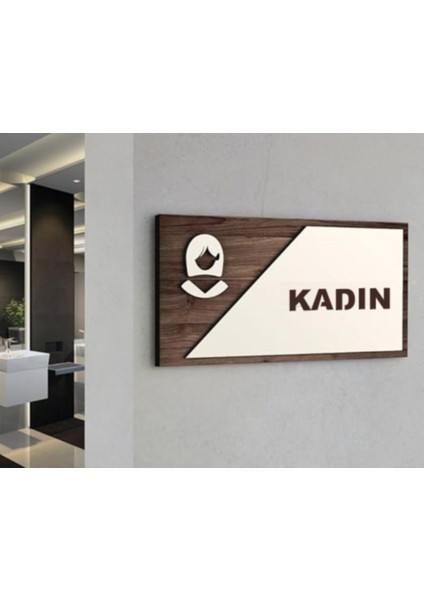 Wc Tuvalet Tabelası Kadın 22X12 cm Kapı Yönlendırme Levhası Büyük Boy fiyatları