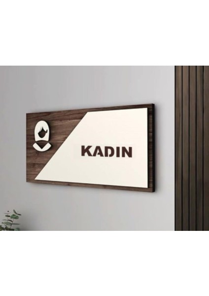 Wc Tuvalet Tabelası Kadın 22X12 cm Kapı Yönlendırme Levhası Büyük Boy modelleri