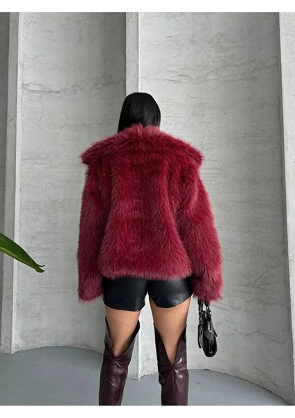 Kadın Yumuşak Tüylü Kısa Kürk Ceket Mont modelleri