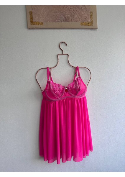 Dantelli Babydoll Gecelik & String Takım