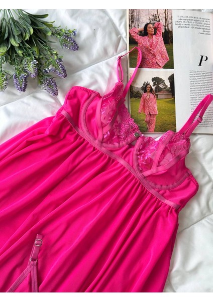 Dantelli Babydoll Gecelik & String Takım