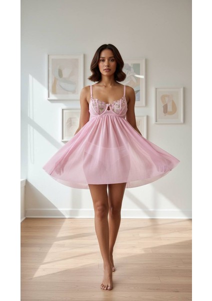Dantelli Babydoll Gecelik & String Takım fiyatları