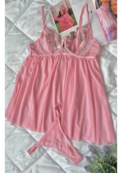 Dantelli Babydoll Gecelik & String Takım indirimleri