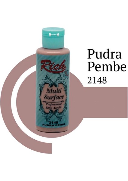 Rich Multi Surface 2148 Pudra Pembe Akrilik Boya 120 cc