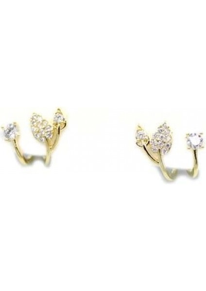 Gümüş Iğneli Yaprak Küpe - Altın fiyatları