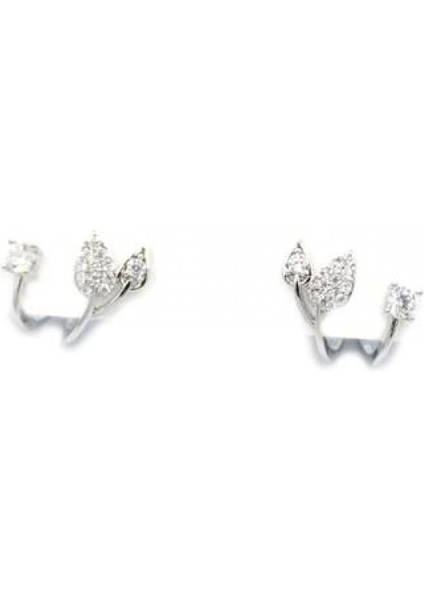 Gümüş Iğneli Yaprak Küpe - Gümüş fiyatları