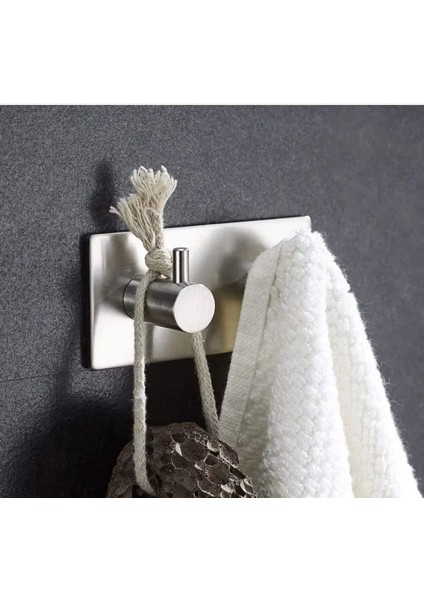 2 Adet 2 Li Paslanmaz Çelik Kendinden Yapışkanlı Banyo Mutfak Bornoz Havlu Lif Askısı modelleri