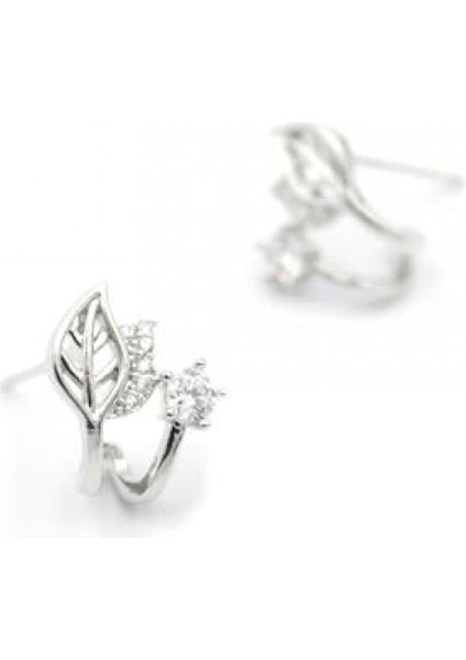 Gümüş Iğneli Yaprak Küpe - Gümüş fiyatları