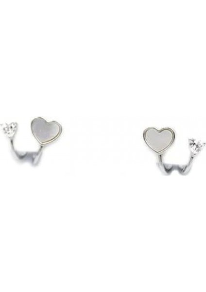 Gümüş Iğneli Kalp Küpe - Gümüş fiyatları