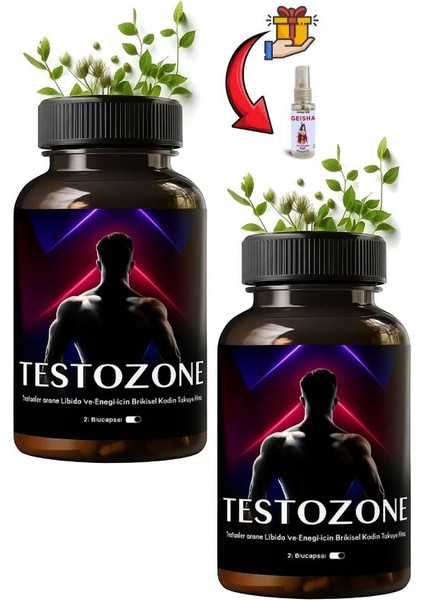 Testozone Erkekler Için Dayanıklılığın Yeni Adresi 30'lu x 2 Adet+Geisah Masaj Yağı ile