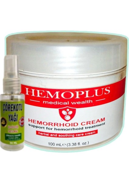 Hemoplus Krem 100 ml + Çörek Otu Yağı 30 ml