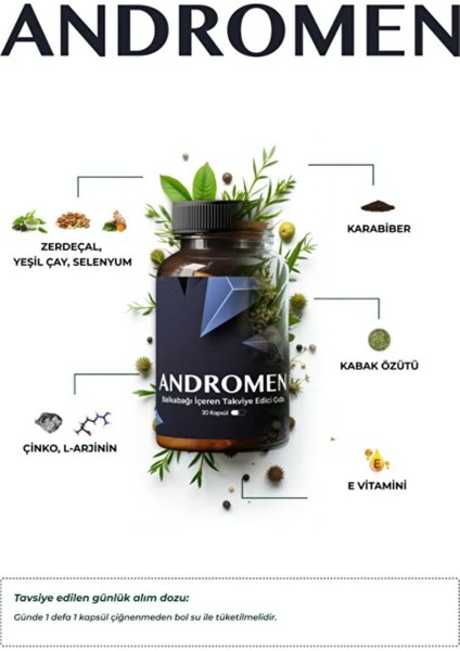 Andromen Erkeklere Kendini Yeniden Keşfet 30'lu Destek x 2 Adet fiyatları