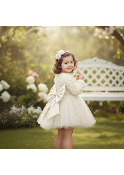 Güllü Kız Çocuk Trend Elbise