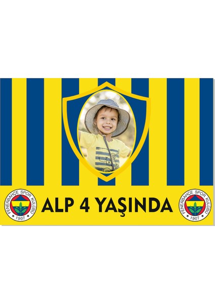 Fenerbahçe Afiş Pankart Kişiye Özel Doğum Günü Yazısı 35X50 Boyut