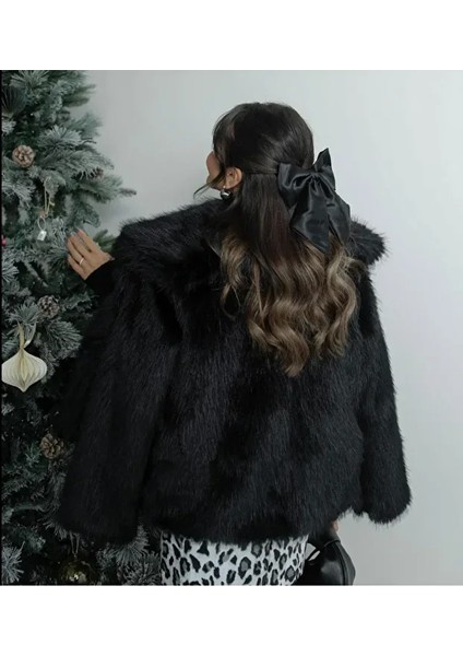 Rengastyle Kadın Yumuşak Tüylü Kısa Kürk Ceket Mont modelleri