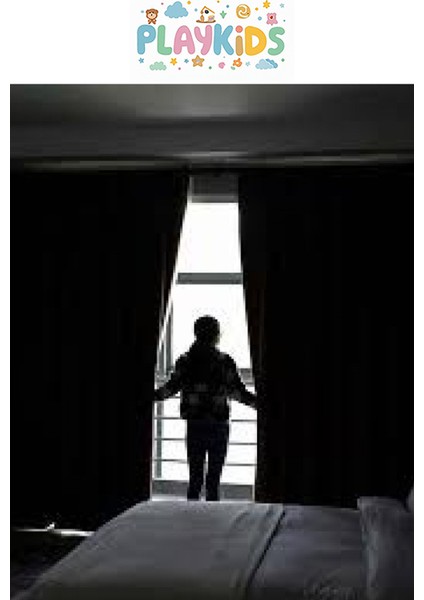 Milimalist Kuş Desen Baskılı Gri Renk Karartma Blackout Fon Perde ( Pilesiz )