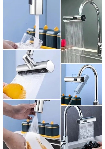 Bfs 3 Farklı Modlu Çok Amaçlı Musluk Adaptörü Evrensel Musluk Başlığı Şelale Musluk
