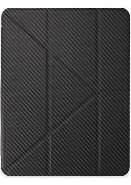 Bfs iPad Pro 11 (2024) Kılıf Color Karbon Tablet Kılıfı - Koyu Gri
