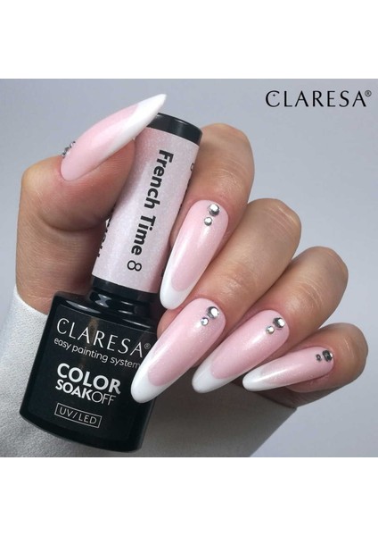 Kalıcı Oje French Time Yarı Şeffaf Nude Parıltılı Pembe 08 5gr fırsatları