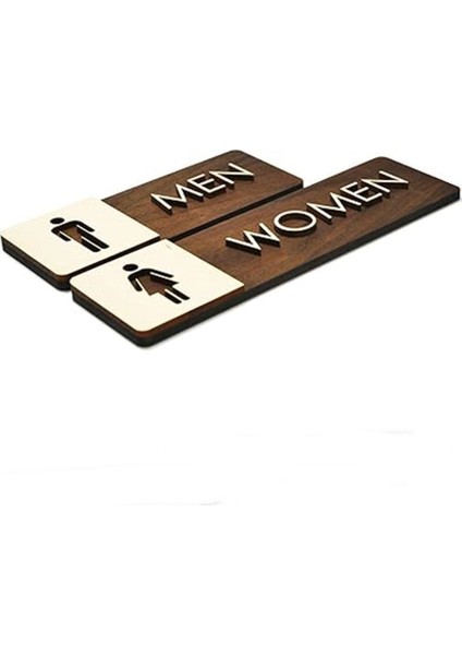 Tuvalet Wc Tabelası Seti 2 Li Restorant ve Hoteller Men Woman 15CM x 25 cm fiyatları