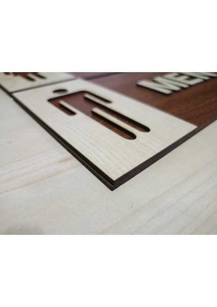 Tuvalet Wc Tabelası Seti 2 Li Restorant ve Hoteller Men Woman 15CM x 25 cm modelleri