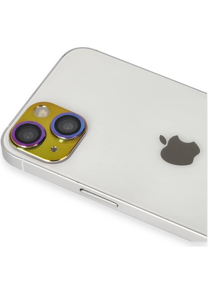 Bfs iPhone 13 Pers Alüminyum Kamera Lens - Rainbow modelleri