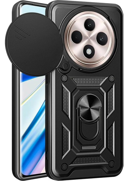 Bfs Xiaomi Redmi 14C Kılıf Pars Lens Yüzüklü Silikon - Siyah