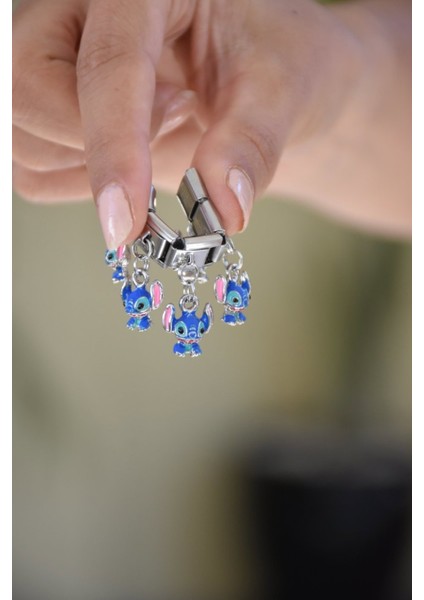 Italyan Charm Bileklik Charmı Stitch Model 1 Adet modelleri