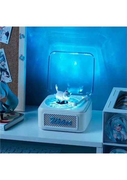 Bfs Nostalji Mini Plak Görünümlü Radyolu Bluetooth Hoparlör 3D Ses Dalgası Retro Müzik Plak Beyaz modelleri