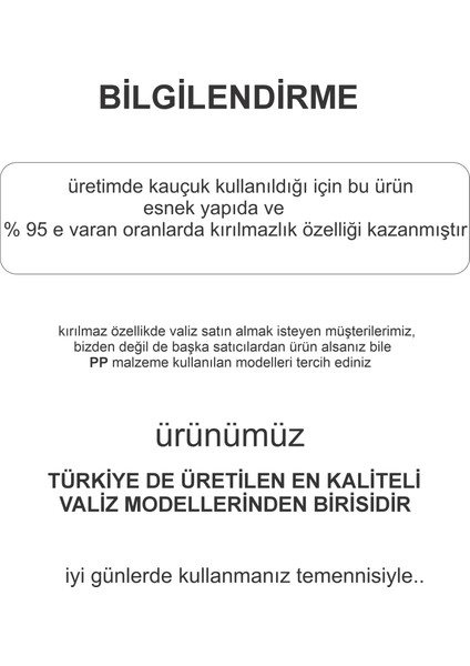 ☾ ✩ 𝐓𝐔̈𝐑𝐊 𝐘𝐈𝐋𝐃𝐈𝐙𝐈 ☾ ✩ Travel Polo Esnek Kauçuk Üstün Kaliteli Büyük Boy Valiz 𝟕𝟓 𝐜𝐦