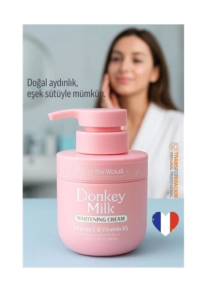 Bfs Eşek Sütlü Beyazlatıcı Krem Vitamin E/b5 400 Ml, Vitaminli Cilt Tonu Eşitleyici